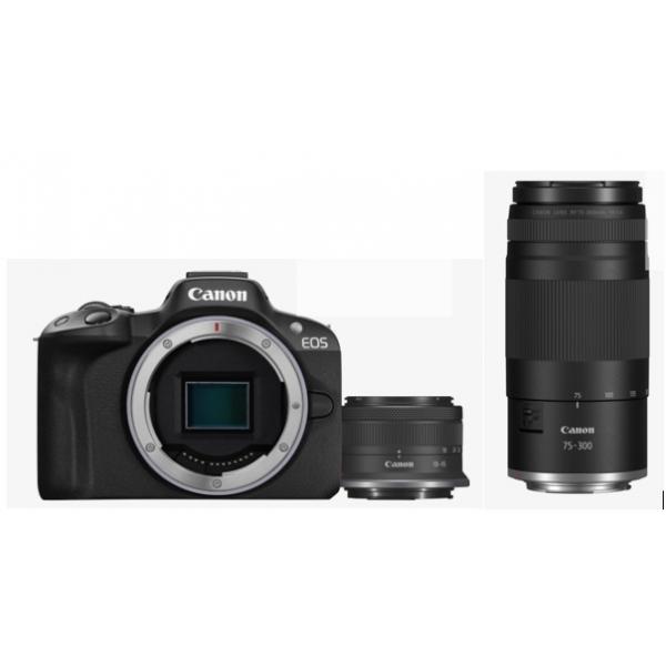 Canon EOS R50 Black + RF-S 18-45mm + RF 75-300mm