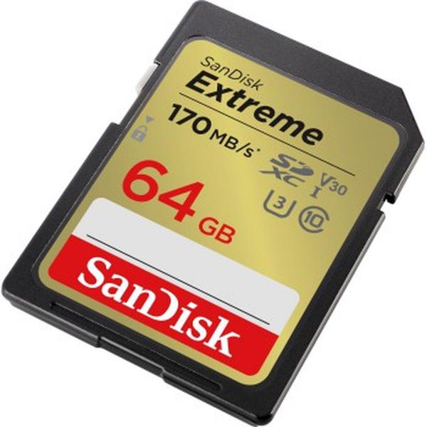 Sandisk Extreme 64GB SDHC Memory Card 170MB/s